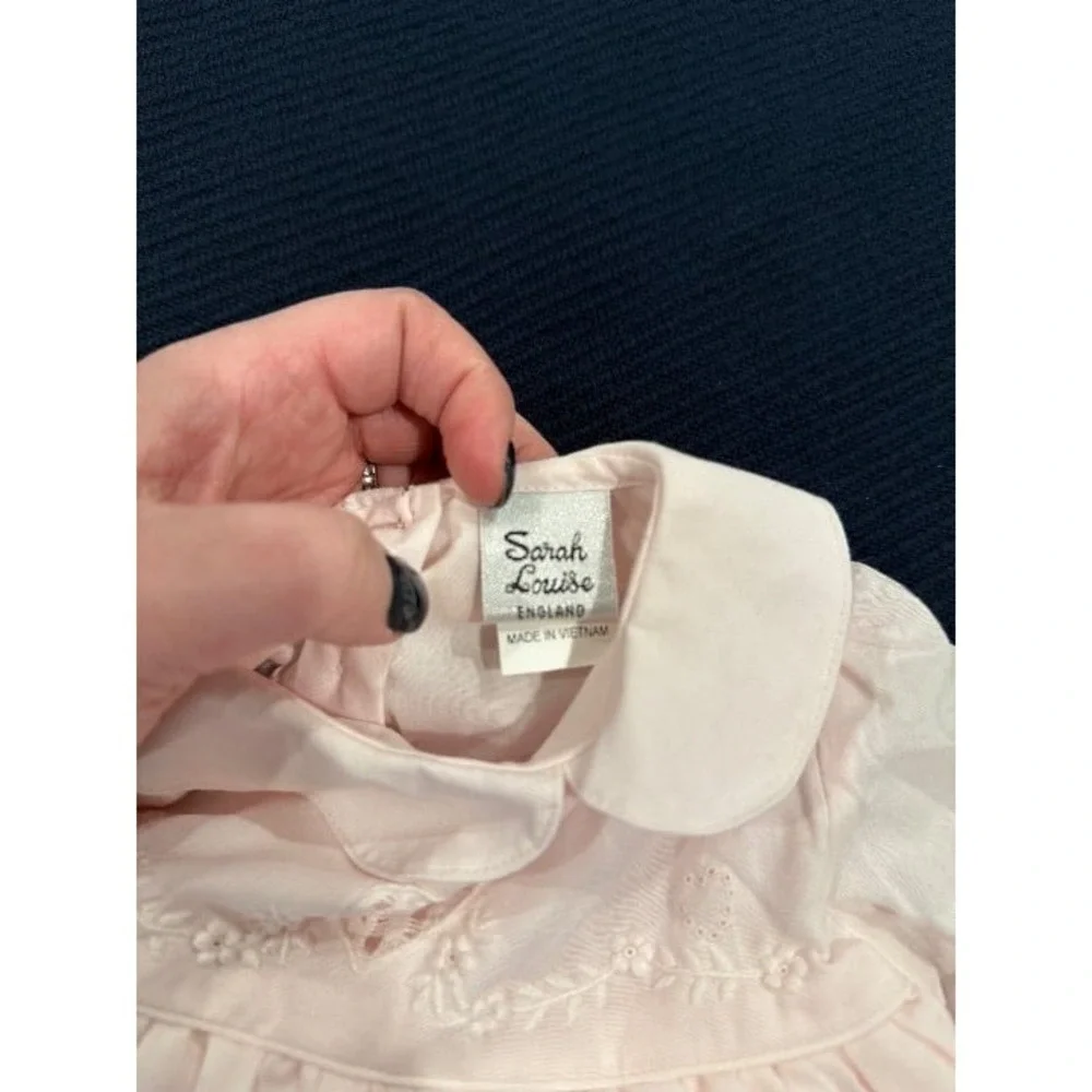 Sarah Louise England 6m Dress Pink GUC/ flaw